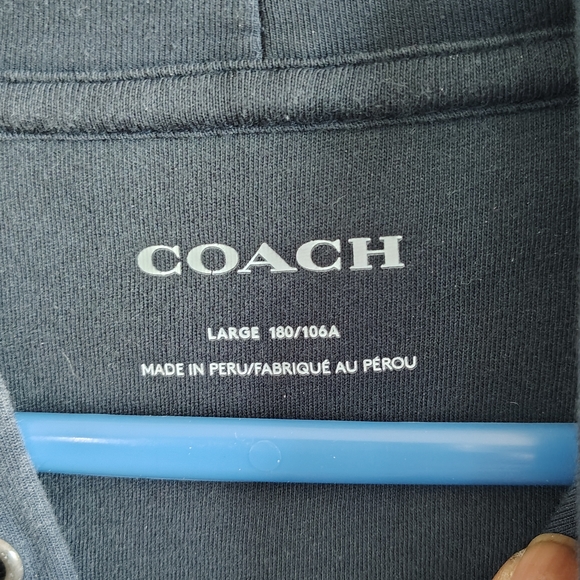 Coach Dark Blue Hoodie with Logo - Picture 3 of 6
